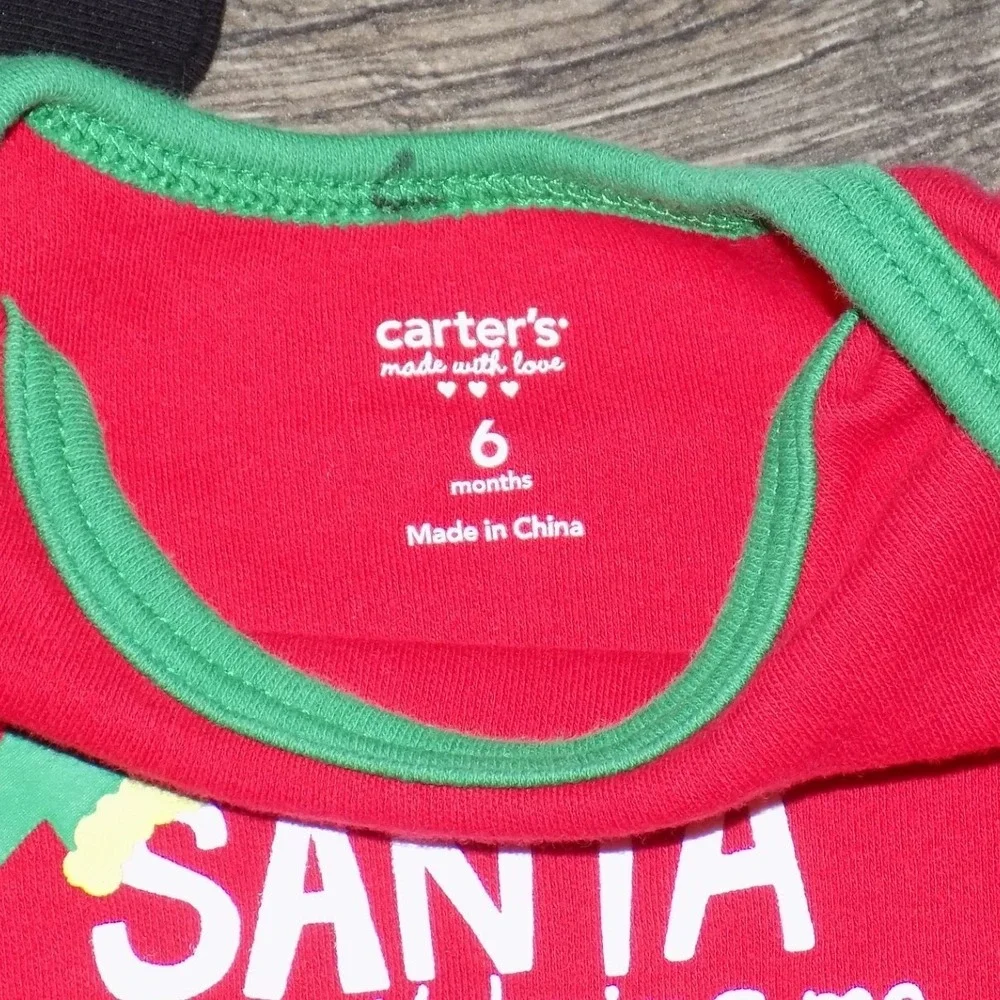Carters Patpat Christmas Bundle Baby 3-6M‎ Red Black White Good Holiday Outfits